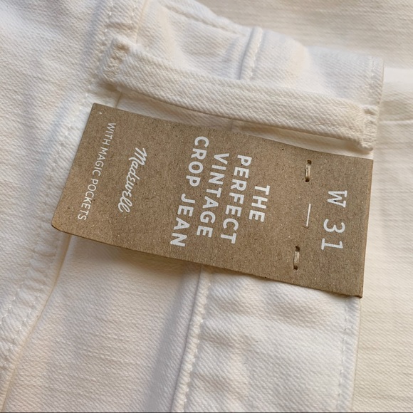 NWT Madewell The Perfect Vintage Crop Jean Tile White 30 and 31 - Picture 6 of 8